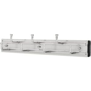 Pull Out Closet Rack Organizer 12 Inch Belt Tie Scarf Hanger with 7 Chrome Hooks